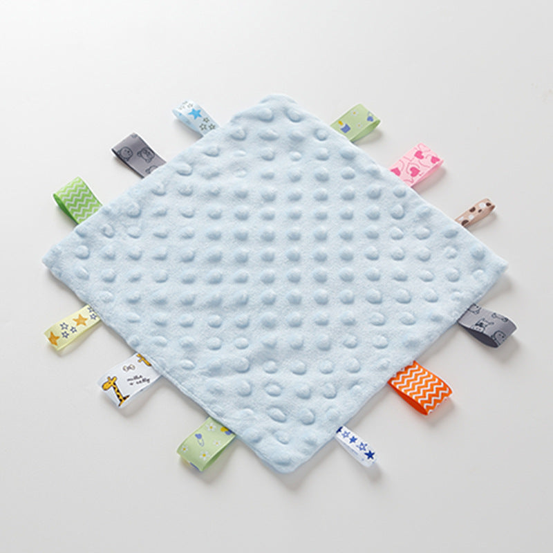 Chewable Baby Security Blanket - Soft 3D Bump Minky Lovey for Teething & Sleep, Lightweight Comfort Toy for Newborn