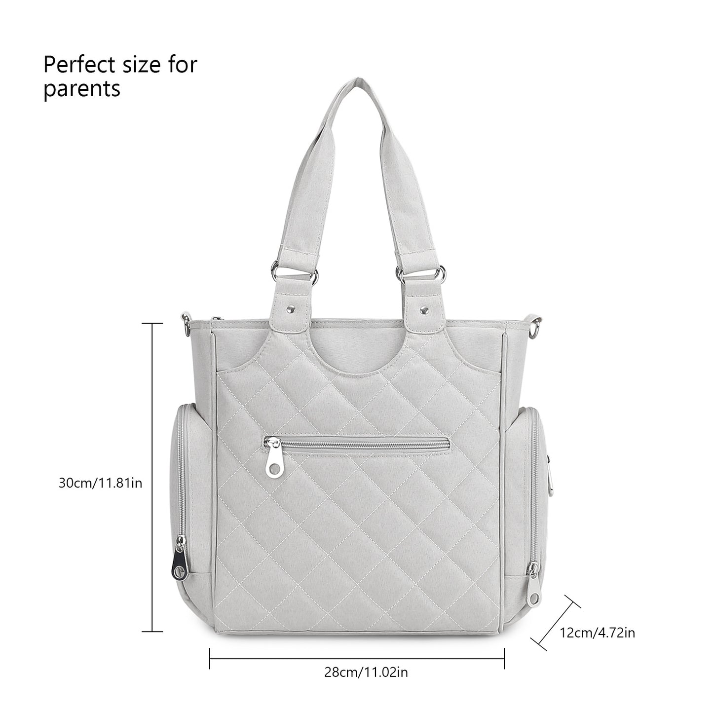 7-in-1 Waterproof Diaper Bag Backpack with Insulated Bottle Pouch & Changing Station – Multifunctional Baby Bag for Stroller, Travel, Maternity