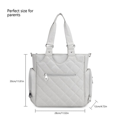7-in-1 Waterproof Diaper Bag Backpack with Insulated Bottle Pouch & Changing Station – Multifunctional Baby Bag for Stroller, Travel, Maternity