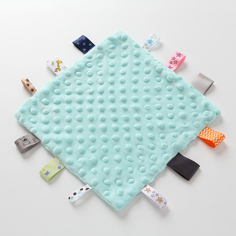 Chewable Baby Security Blanket - Soft 3D Bump Minky Lovey for Teething & Sleep, Lightweight Comfort Toy for Newborn