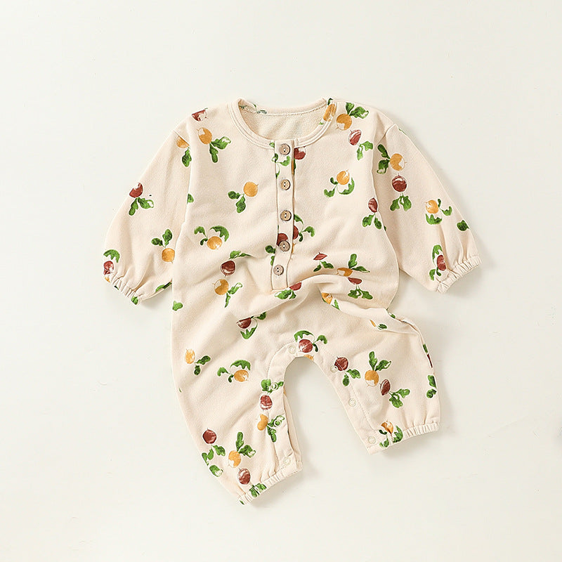 Baby Cotton Romper - Print Jumpsuit for Infant Daily Wear