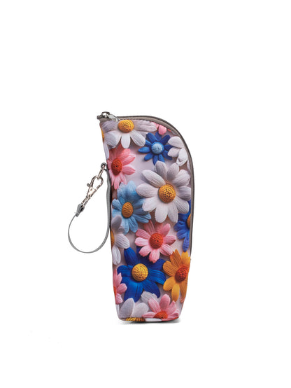 Insulated Bottle Bag with Adjustable Strap – 3D Pattern Thermal Baby Milk Bottle Holder, Portable Water Bottle Pouch for Stroller, Outdoor Travel