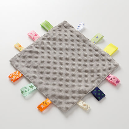 Chewable Baby Security Blanket - Soft 3D Bump Minky Lovey for Teething & Sleep, Lightweight Comfort Toy for Newborn