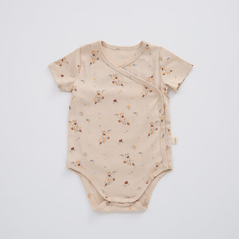 Cotton Baby Bodysuit - Short Sleeve Summer Romper for Infant Boys Girls