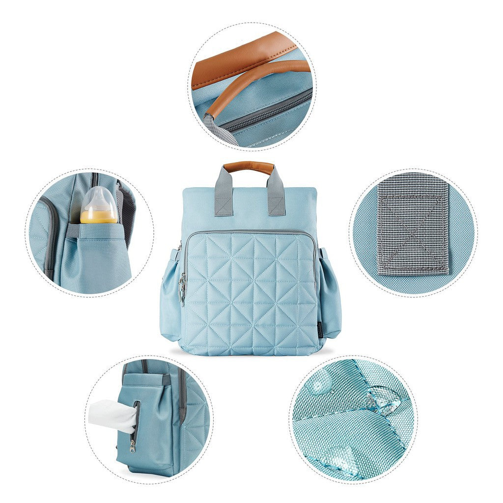 Multi-Function Diaper Bag Backpack – Large Capacity Waterproof Mom Bag with Insulated Bottle Pockets, Stylish Travel Baby Bag for Women