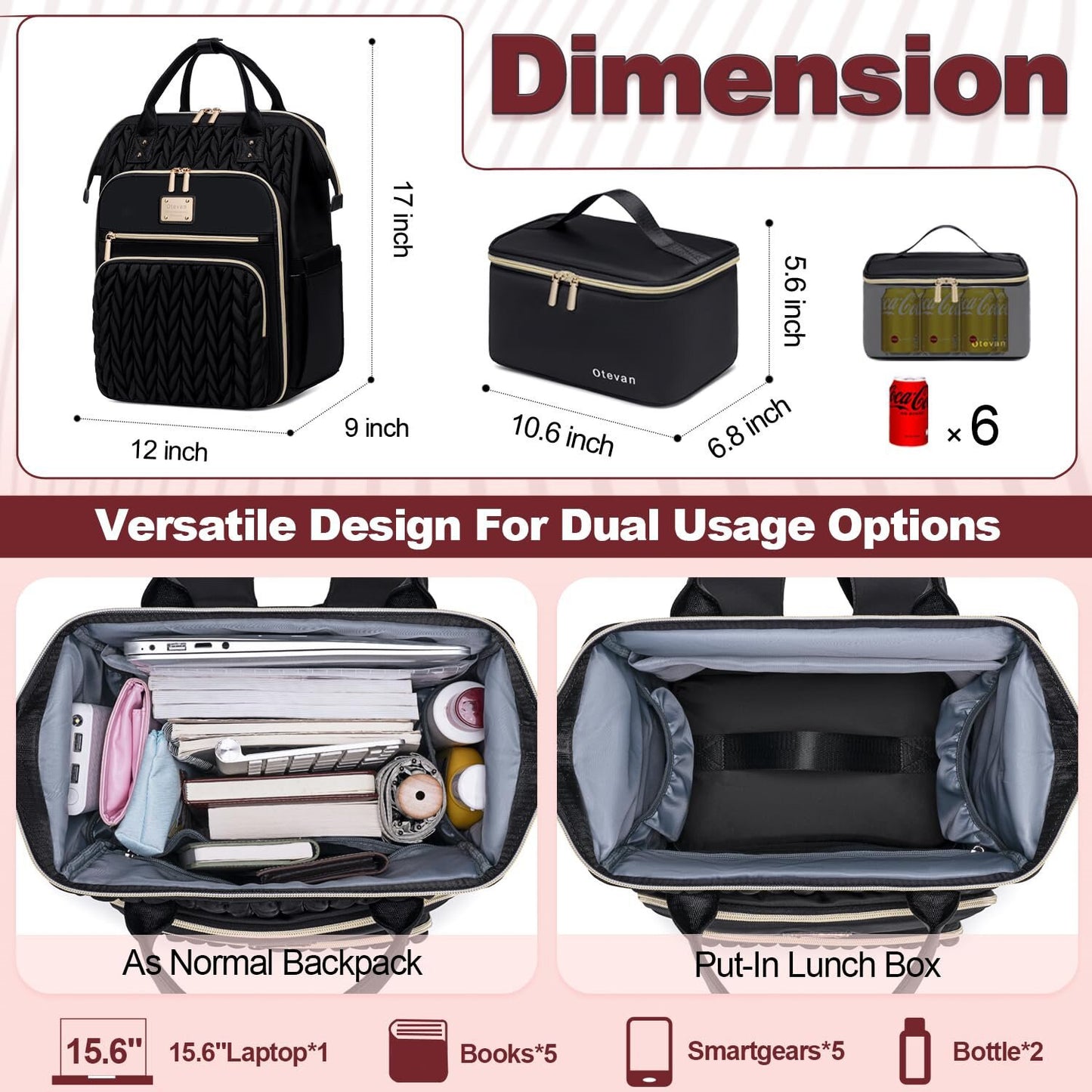 Diaper Bag Backpack with Insulated Lunch Pouch – Large Capacity Baby Bag with Changing Pad, Water-Resistant & Travel Ready