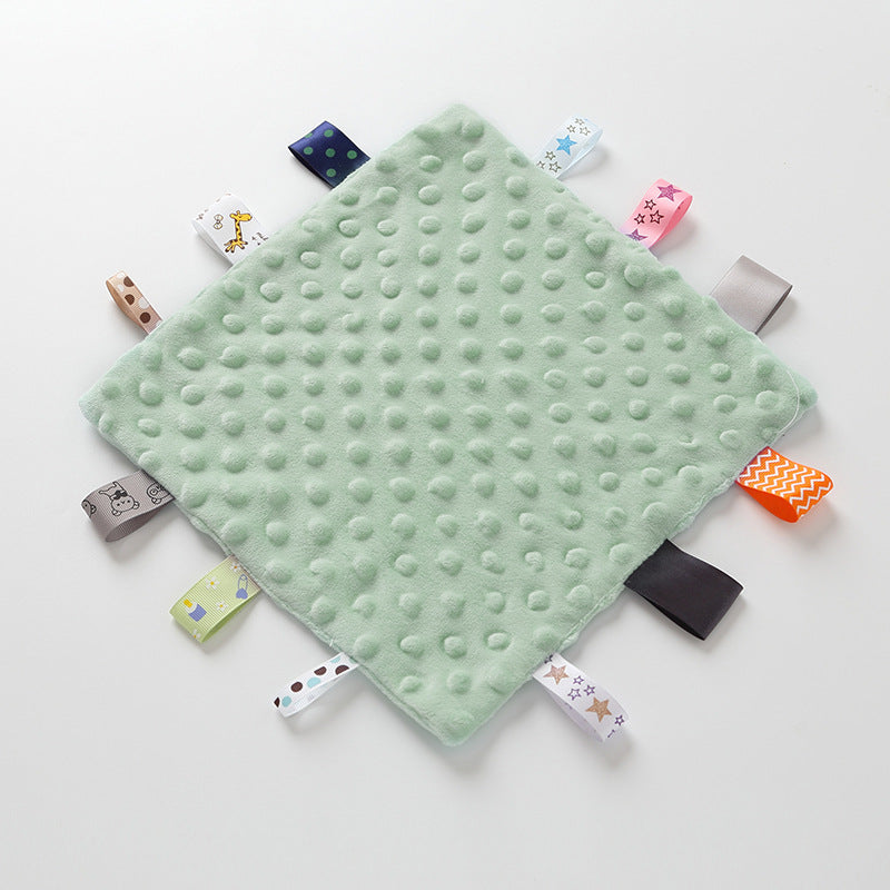 Chewable Baby Security Blanket - Soft 3D Bump Minky Lovey for Teething & Sleep, Lightweight Comfort Toy for Newborn