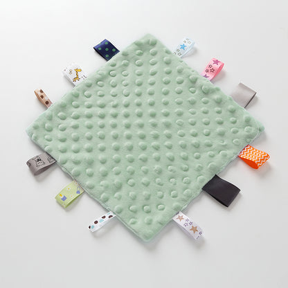 Chewable Baby Security Blanket - Soft 3D Bump Minky Lovey for Teething & Sleep, Lightweight Comfort Toy for Newborn