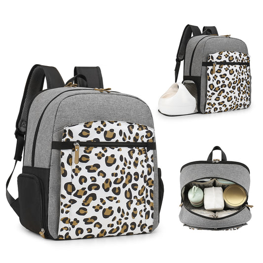 Multi-Function Diaper Bag Backpack - Large Capacity Breast Pump Bag with Stroller Straps, Waterproof Travel Tote for Mom