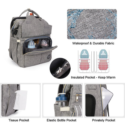 3-in-1 Convertible Baby Travel Bag – Portable Bassinet, Diaper Bag & Changing Station with Mosquito Net, Foldable Baby Bed for Outdoor, Travel & Daily Use