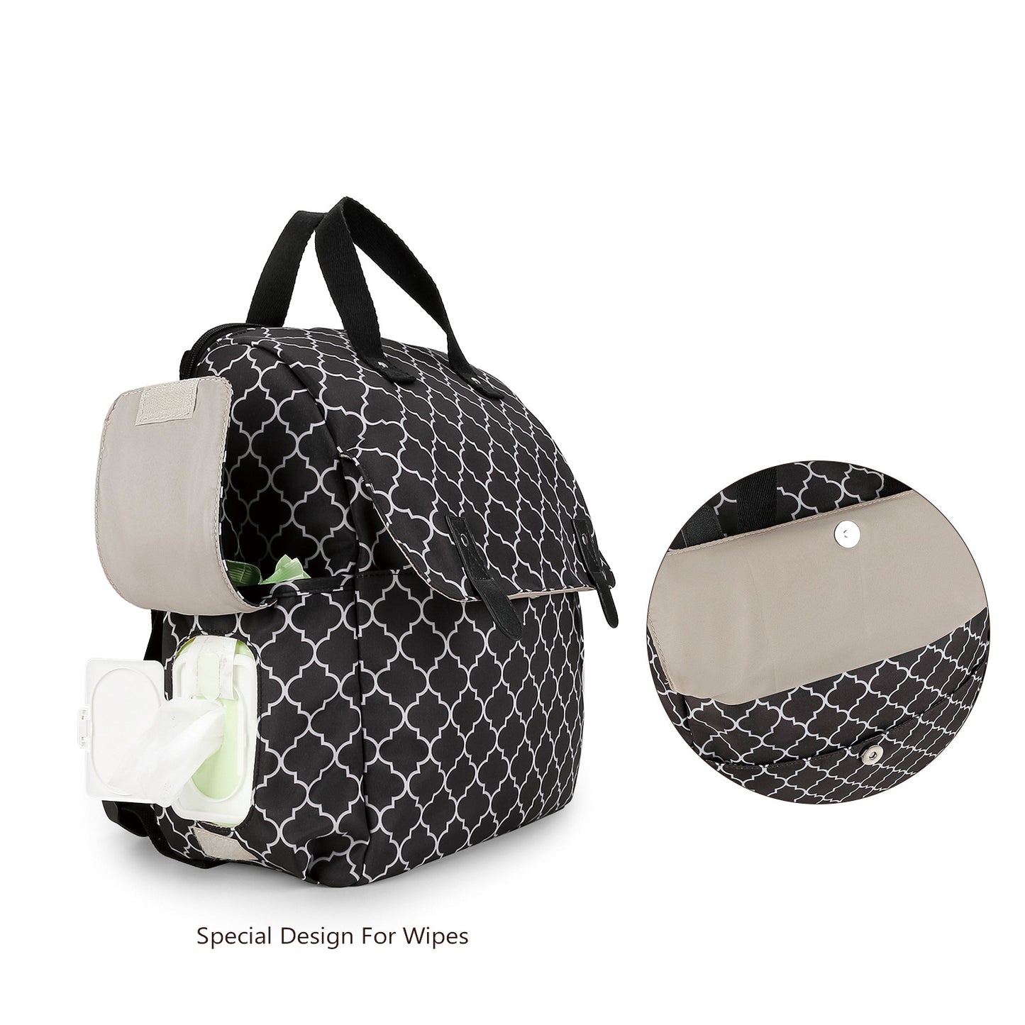 4-in-1 Convertible Diaper Bag Backpack – Multifunctional Baby Bag with Changing Pad & Insulated Bottle Holder, Stroller Straps, Travel Essential for Mom and Dad