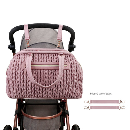 Waterproof Diaper Bag Tote with Insulated Pockets – Large Capacity Mommy Bag with Stroller Straps, Convertible Handbag & Crossbody for Travel