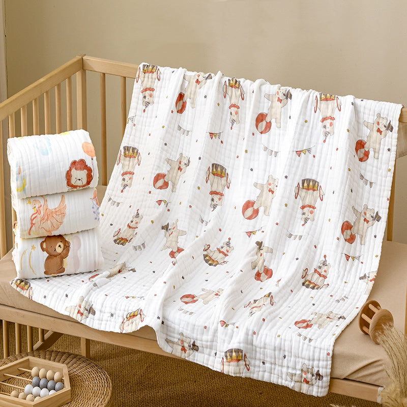 100% Cotton Newborn Bath Towel, Multifunctional Blanket
