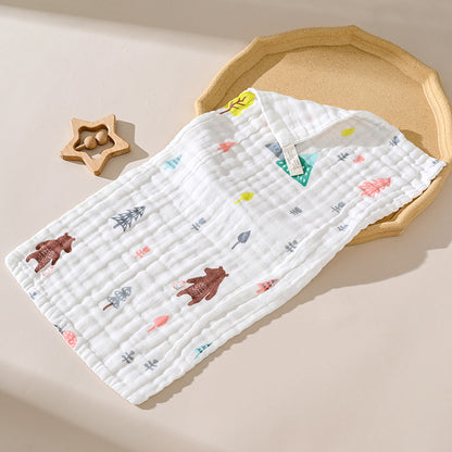5 PCS Burping Cloth Cartoon Gauze Anti-Spit-Up Nursing Shoulder Pad