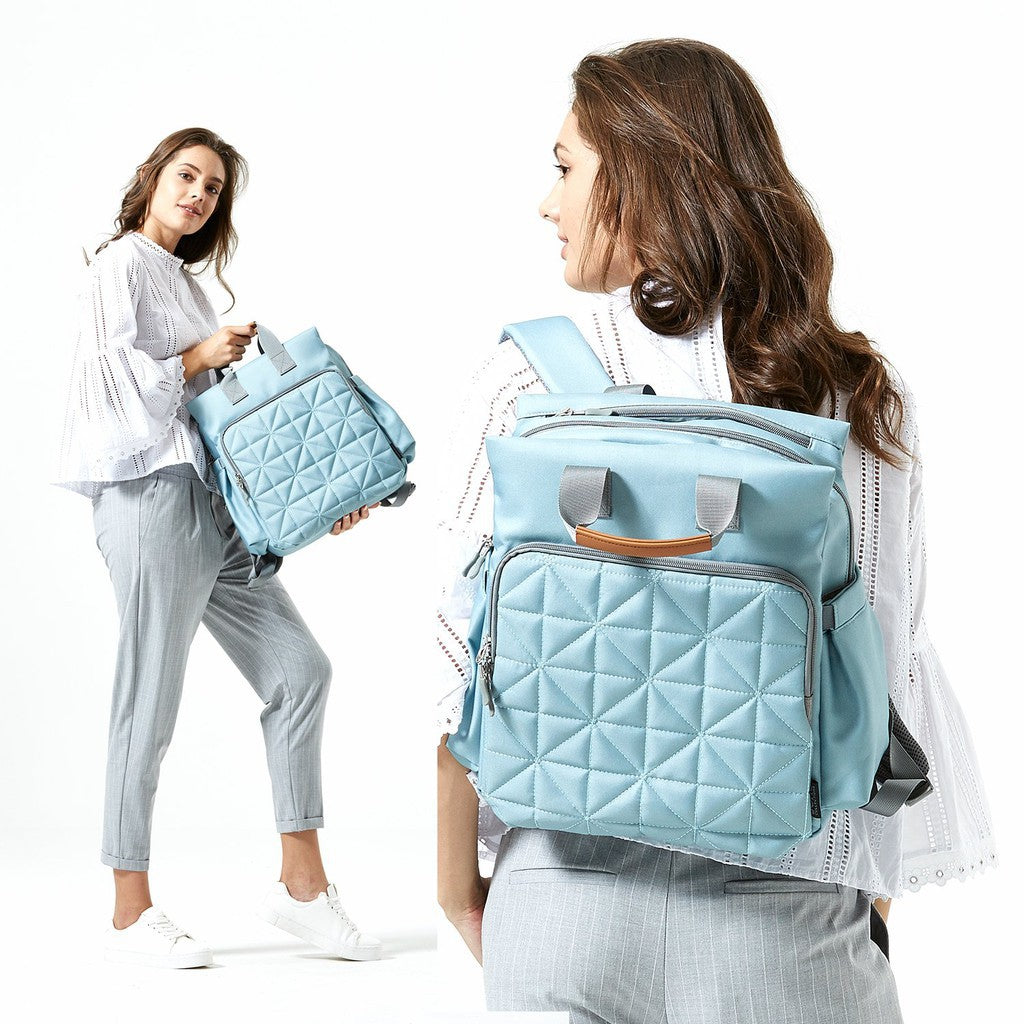 Multi-Function Diaper Bag Backpack – Large Capacity Waterproof Mom Bag with Insulated Bottle Pockets, Stylish Travel Baby Bag for Women