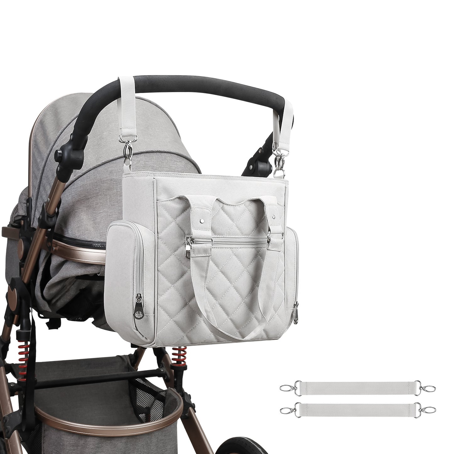 7-in-1 Waterproof Diaper Bag Backpack with Insulated Bottle Pouch & Changing Station – Multifunctional Baby Bag for Stroller, Travel, Maternity