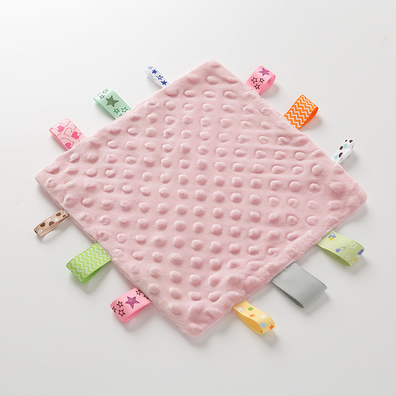 Chewable Baby Security Blanket - Soft 3D Bump Minky Lovey for Teething & Sleep, Lightweight Comfort Toy for Newborn