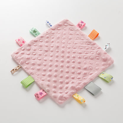 Chewable Baby Security Blanket - Soft 3D Bump Minky Lovey for Teething & Sleep, Lightweight Comfort Toy for Newborn