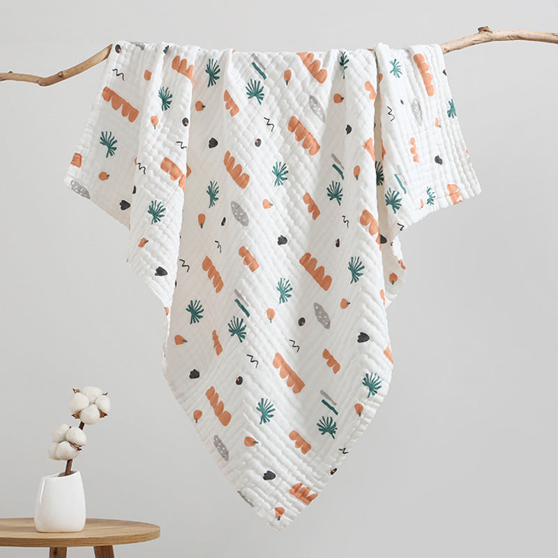 100% Cotton Newborn Bath Towel, Multifunctional Blanket