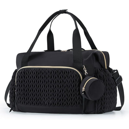 Extra Large Diaper Bag Tote - Detachable Pacifier Case, Insulated Pockets, Hospital & Travel Baby Bag