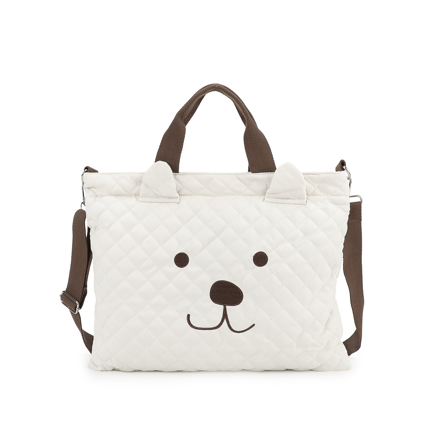 Large Capacity Canvas Diaper Bag Tote - Lightweight Polyester Mommy Bag with Shoulder Strap, 3-in-1 Handbag Crossbody for Travel & Daily Use