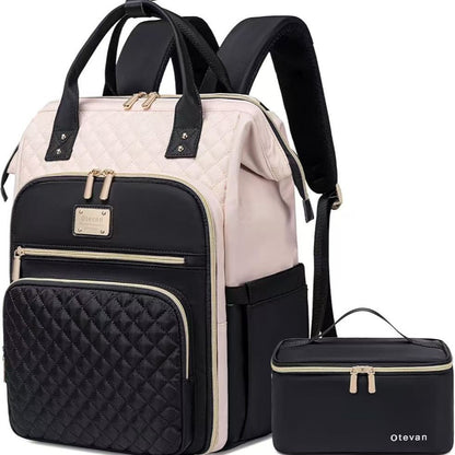 Diaper Bag Backpack with Insulated Lunch Pouch – Large Capacity Baby Bag with Changing Pad, Water-Resistant & Travel Ready