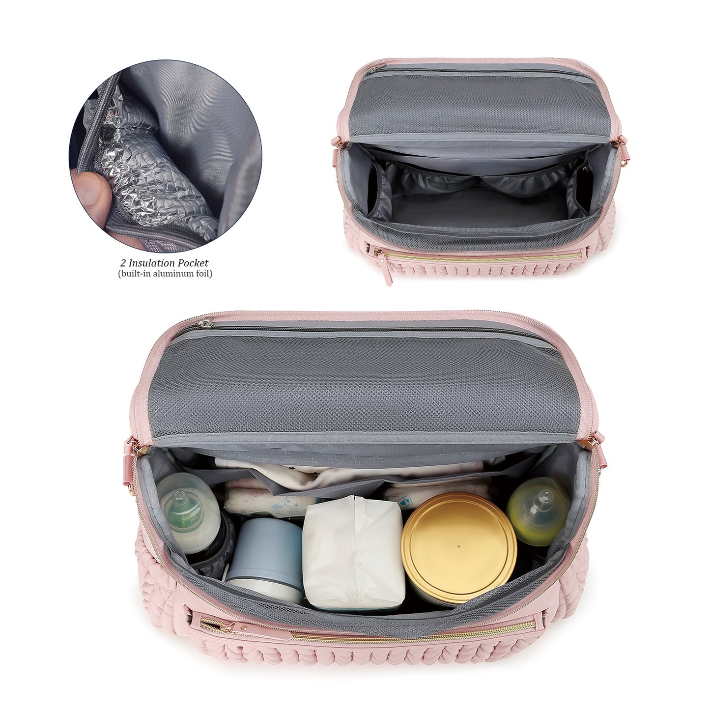 Diaper Bag Backpack Messenger Bag Travel Backpack Maternity Bags Stylish Baby Bag with Changing Pad for Mom