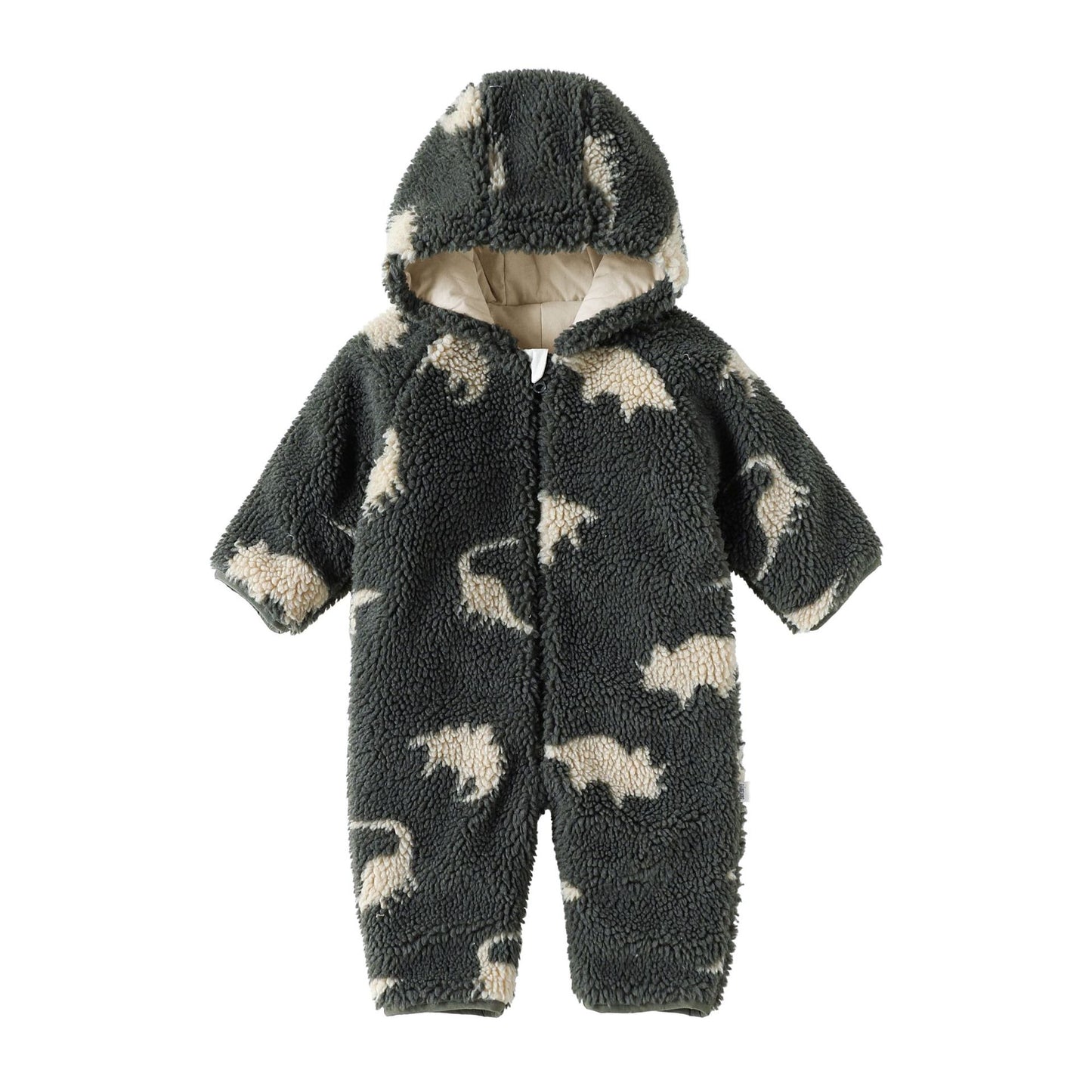 Nordic Style Baby Fleece Romper - Hooded Jumpsuit for Infant Winter Wear