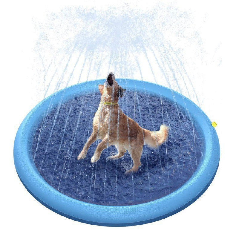 3-in-1 Splash Pad and Sprinkler Pool, Outdoor Water Play Mat for Babies and Toddlers, 60 Inch Learning Toy