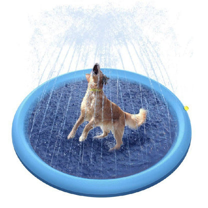 3-in-1 Splash Pad and Sprinkler Pool, Outdoor Water Play Mat for Babies and Toddlers, 60 Inch Learning Toy