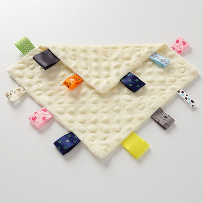 Chewable Baby Security Blanket - Soft 3D Bump Minky Lovey for Teething & Sleep, Lightweight Comfort Toy for Newborn