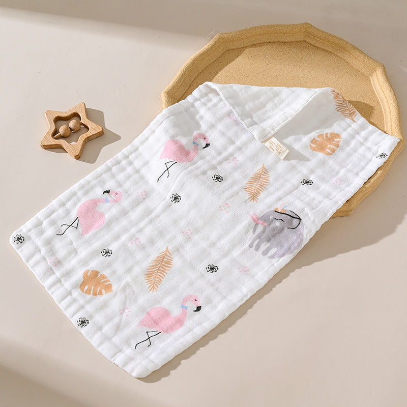 5 PCS Burping Cloth Cartoon Gauze Anti-Spit-Up Nursing Shoulder Pad
