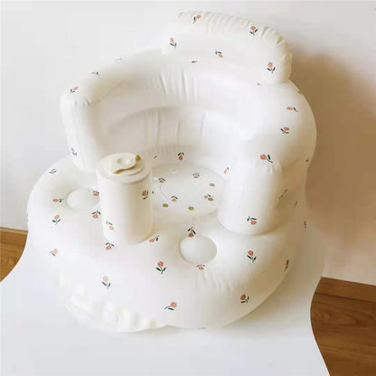 Inflatable Baby Seat with Built-in Air Pump – Portable Floor Chair for Sitting Up, Feeding & Play 3 Months & Up