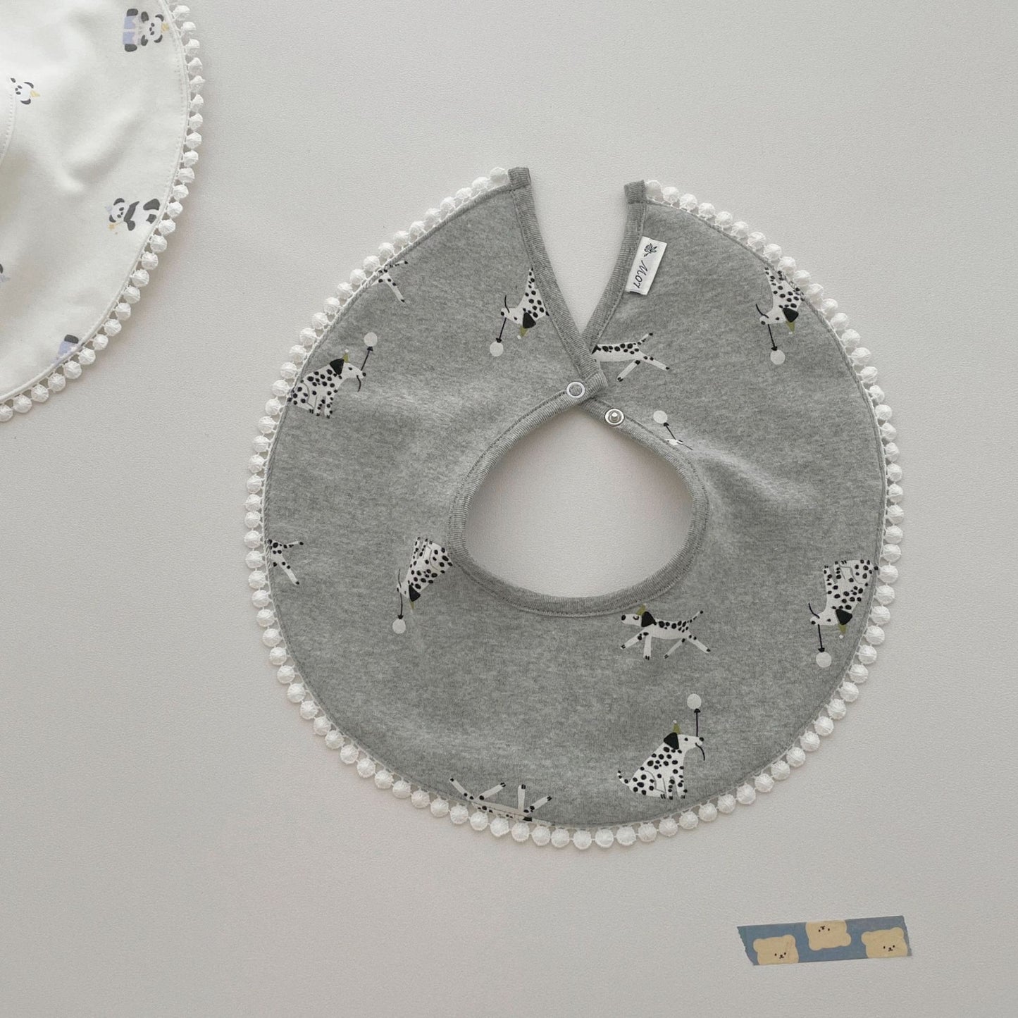 Round Baby Drool Bibs - 100% Cotton Absorbent Circle Bibs for Baby Infants