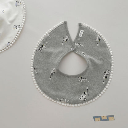 Round Baby Drool Bibs - 100% Cotton Absorbent Circle Bibs for Baby Infants