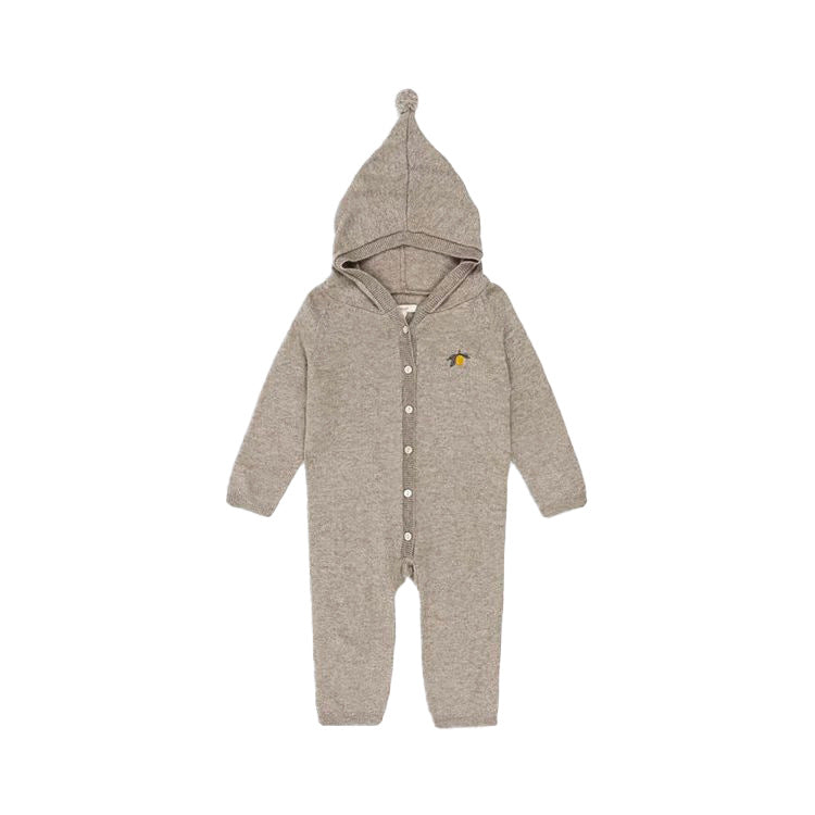 Baby Knit Romper - Nordic Style Hooded Jumpsuit for Infant Winter Wear
