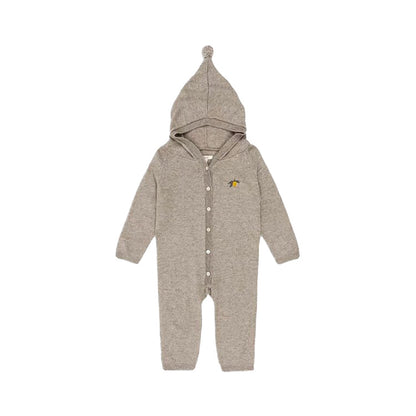 Baby Knit Romper - Nordic Style Hooded Jumpsuit for Infant Winter Wear