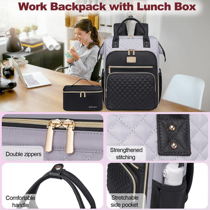 Diaper Bag Backpack with Insulated Lunch Pouch – Large Capacity Baby Bag with Changing Pad, Water-Resistant & Travel Ready