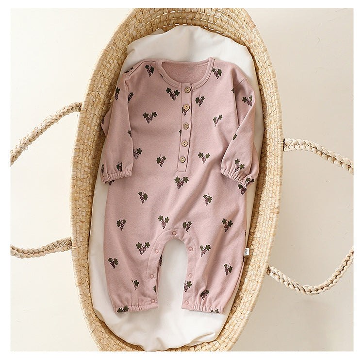 Baby Cotton Romper - Print Jumpsuit for Infant Daily Wear