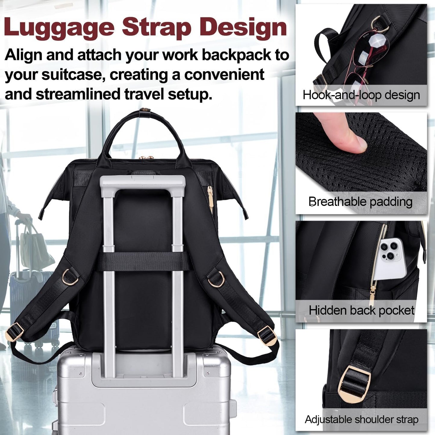 Diaper Bag Backpack with Insulated Lunch Pouch – Large Capacity Baby Bag with Changing Pad, Water-Resistant & Travel Ready