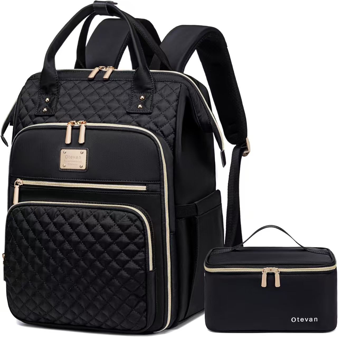 Diaper Bag Backpack with Insulated Lunch Pouch – Large Capacity Baby Bag with Changing Pad, Water-Resistant & Travel Ready