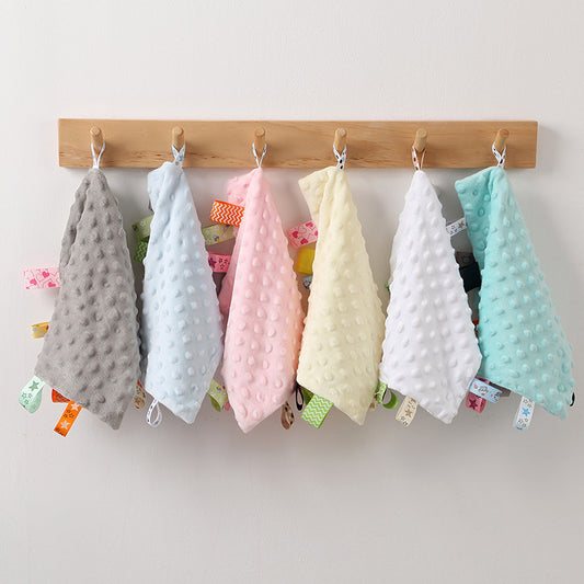 Chewable Baby Security Blanket - Soft 3D Bump Minky Lovey for Teething & Sleep, Lightweight Comfort Toy for Newborn