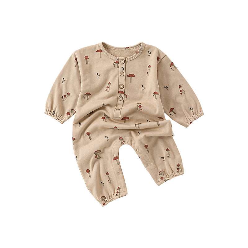 Baby Cotton Romper - Print Jumpsuit for Infant Daily Wear