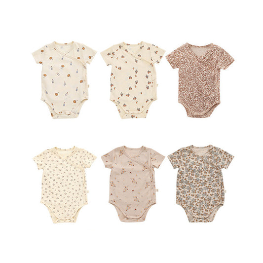 Cotton Baby Bodysuit - Short Sleeve Summer Romper for Infant Boys Girls