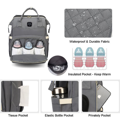 2026 New Multi-Functional Foldable Maternity Bag - Large Capacity Baby Bed with Mosquito Net and Sunshade for Moms