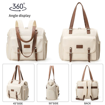 Diaper Bag Backpack Baby Bag, 4 in 1 Diaper Bag Tote, Mom Bag for Hospital with 14 Pockets, Diaper Tote Bag for Labor & Delivery, Large Waterproof Baby Travel Bag with 3 Insulated Pockets
