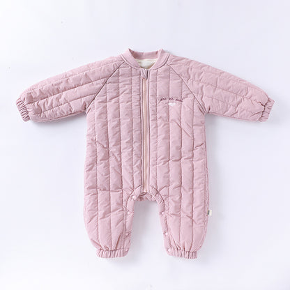 Baby Winter Cotton Padded Jumpsuit, Warm Animal Themed Romper for Baby
