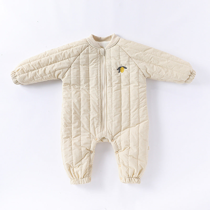Baby Winter Cotton Padded Jumpsuit, Warm Animal Themed Romper for Baby