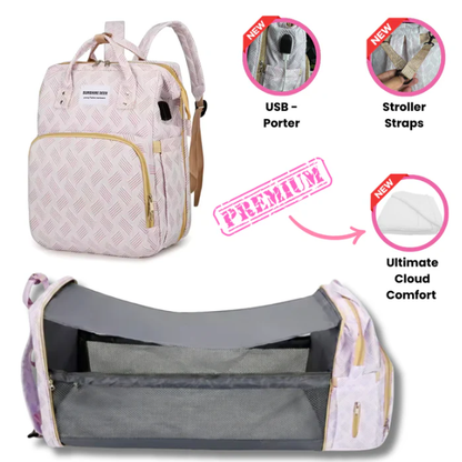 Lightweight Diaper Bag Backpack – Oxford Mommy Bag with Changing Station & Insulated Pockets