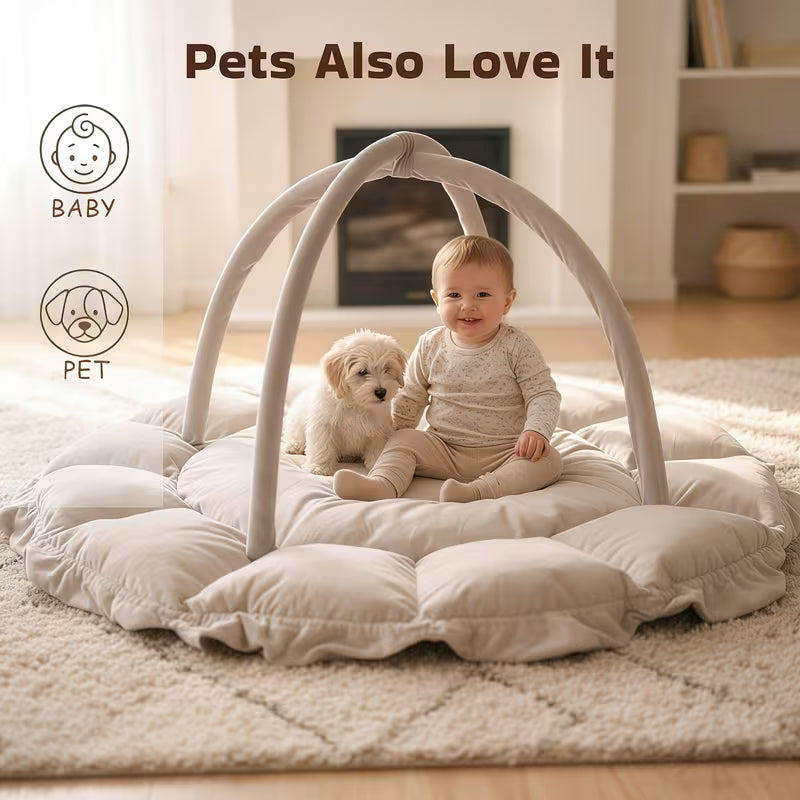 5-in-1 Cloud Plus Baby Play Gym | Ultra Plush Tummy Time Mat